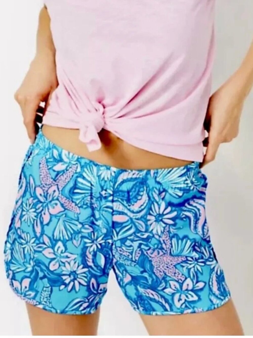 LILLY PULITZER | Boca Chica Luxletic 4” Shorts | "Amalfi Blue" | Size M